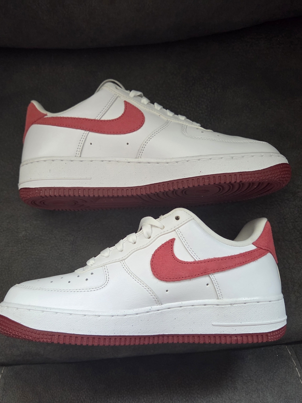 Nike Womens Air Force 1 Used Pink And White Size 8.5